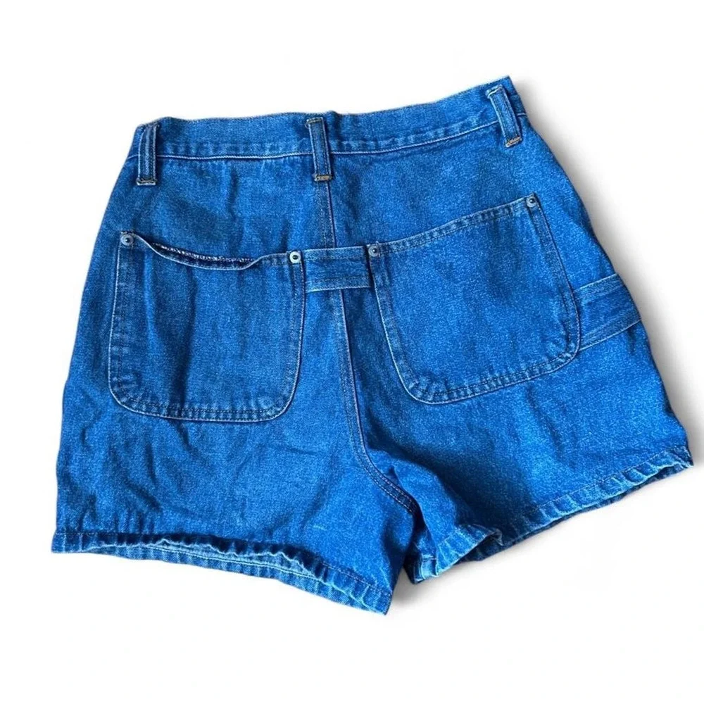 Vintage Denim Shorts Skater 90s High Rise Button Fly Carpenter Utility Shorts 5